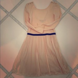 Armani Exchange pleated belted dress